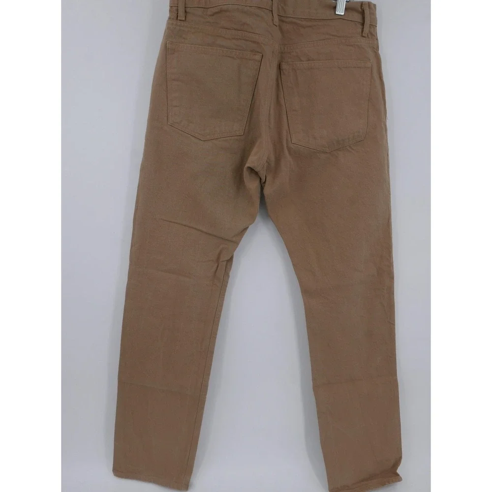 Imogene And Willie Barton Slim Straight Jeans Mens 33x34 Beige Selvedge Denim